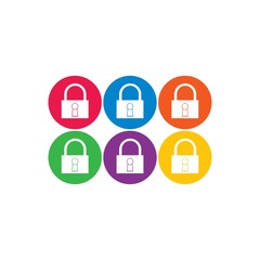 Security logo template vector icon illustration