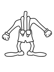 verkleidung kostüm körper ohne kopf zirkus clown müde schlafen lustig gesicht grinsen komisch augen nase mund comic cartoon design clipart grinsen lachen