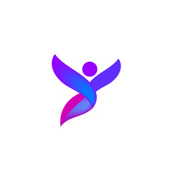 wellness and woman health vector logo design template