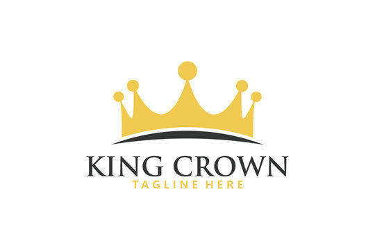 king crown logo icon vector isolated