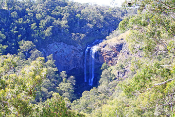 The waterfalls in a valley near Ebor. Australia.