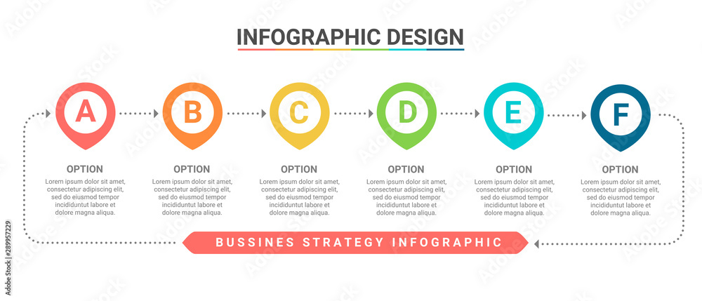 Poster infographic template hexagon design options and steps progress bussines vector