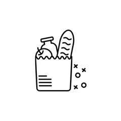 Groceries supermarket food icon. Element of online shopping icon