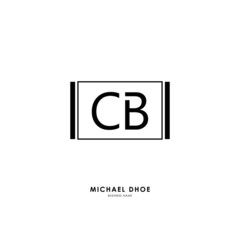 C B CB Initial logo letter with minimalist concept. Vector with scandinavian style logo.