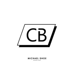 C B CB Initial logo letter with minimalist concept. Vector with scandinavian style logo.