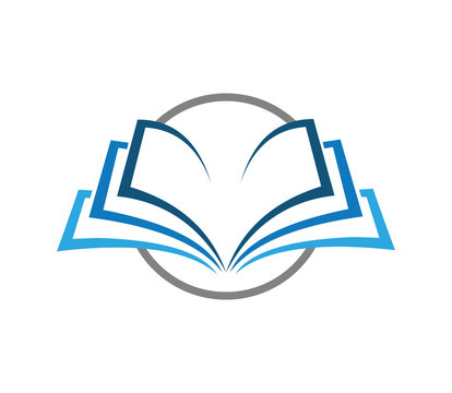 Open book education logo vector image symbol Illustration design