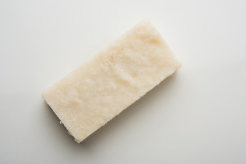 Coconut Burfi / Kopra  Pak/ Fresh Nariyal Fudge, selective focus