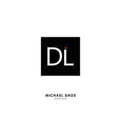 D L DL Initial logo letter with minimalist concept. Vector with scandinavian style logo.
