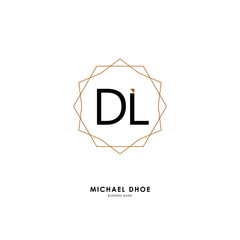 D L DL Initial logo letter with minimalist concept. Vector with scandinavian style logo.