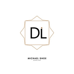 D L DL Initial logo letter with minimalist concept. Vector with scandinavian style logo.