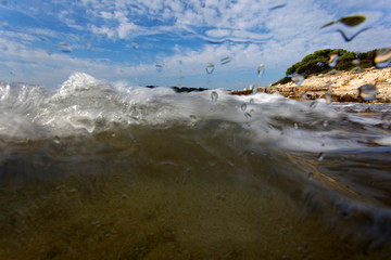 Rocky coast underwater  from Brijuni National Park