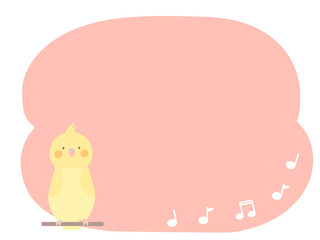 オカメインコの音符フレーム