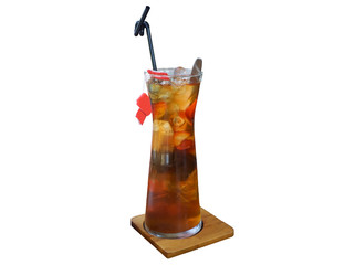 Fruit Tea on White Background