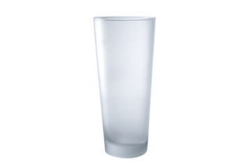 Tall Glass of Water on White Background