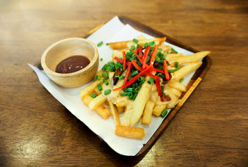french fries on table lunch dinner meal