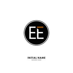 E EE Initial logo letter with minimalist concept. Vector with scandinavian style logo.