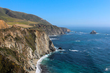 Fototapeta na wymiar Coastal View along the Pacific Coast Highway, California, USA