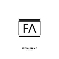 F A FA Initial logo letter with minimalist concept. Vector with scandinavian style logo.