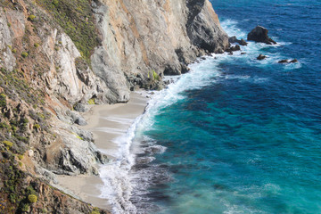 Pacific coastline view from the view point along the CA1 highway, California, USA