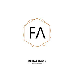 F A FA Initial logo letter with minimalist concept. Vector with scandinavian style logo.