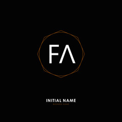 F A FA Initial logo letter with minimalist concept. Vector with scandinavian style logo.