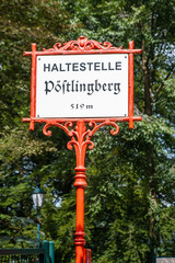 he Postlingberg. Tram Stop Poster
