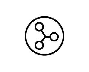 Atom line icon