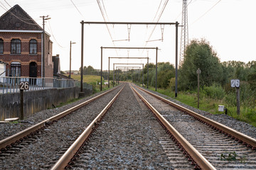 track run away into the depth