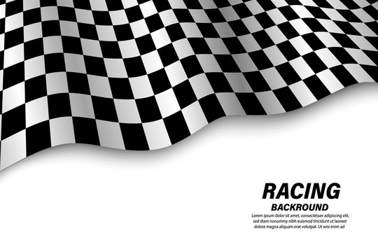 Vector background checkered flag Formula one with space for your text