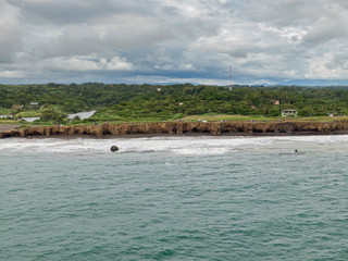 Beautiful aerial view of the crag in Guacalillo in Costa Rica