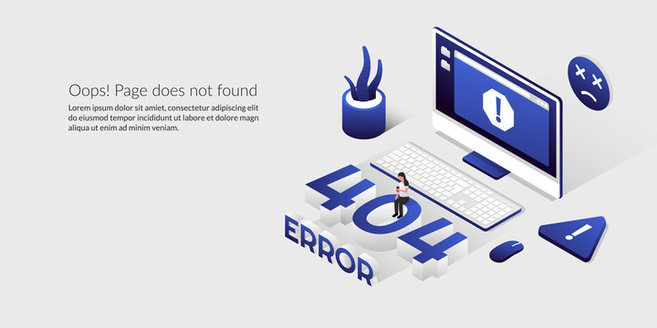  404 error page not found, isometric lost connection problem background