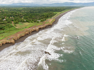 Beautiful aerial view of the crag in Guacalillo in Costa Rica