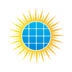 solar panel  Energy vector logo template
