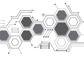 High tech technology geometric