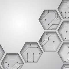 High tech technology geometric