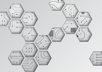 High tech technology geometric