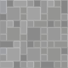 3D brick stone pavement texture background, gray vector illustration pattern seamless