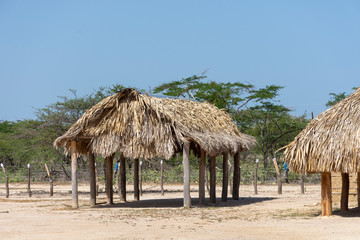 Architecture of etnic Wayuu comunity in La Guajira, Colombia