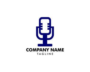 Microphone logo icon, podcast logo icon designs vector