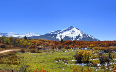 Scenic landscape along Kebler pass in Colorado