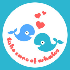 Obraz premium whale design template