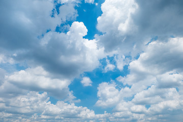 White cloud and Beautiful with blue sky background.