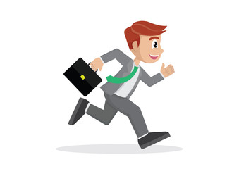 Businessman running.