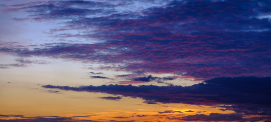 Naklejka na ściany i meble Sunset sky landscape blue horizon abstract nature beautiful Cloudscape outdoor