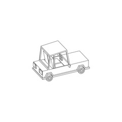 Isometric Cartoon Car isolated