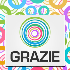 Grazie Colorful Rings Circular Background Square 