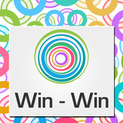 Win Win Colorful Rings Circular Background Square 