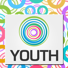Youth Colorful Rings Circular Background Square 
