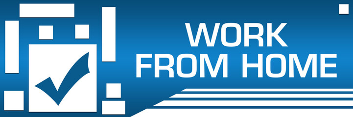 Work From Home Blue Squares White Left 