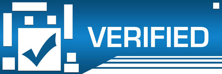 Verified Blue Squares White Left 